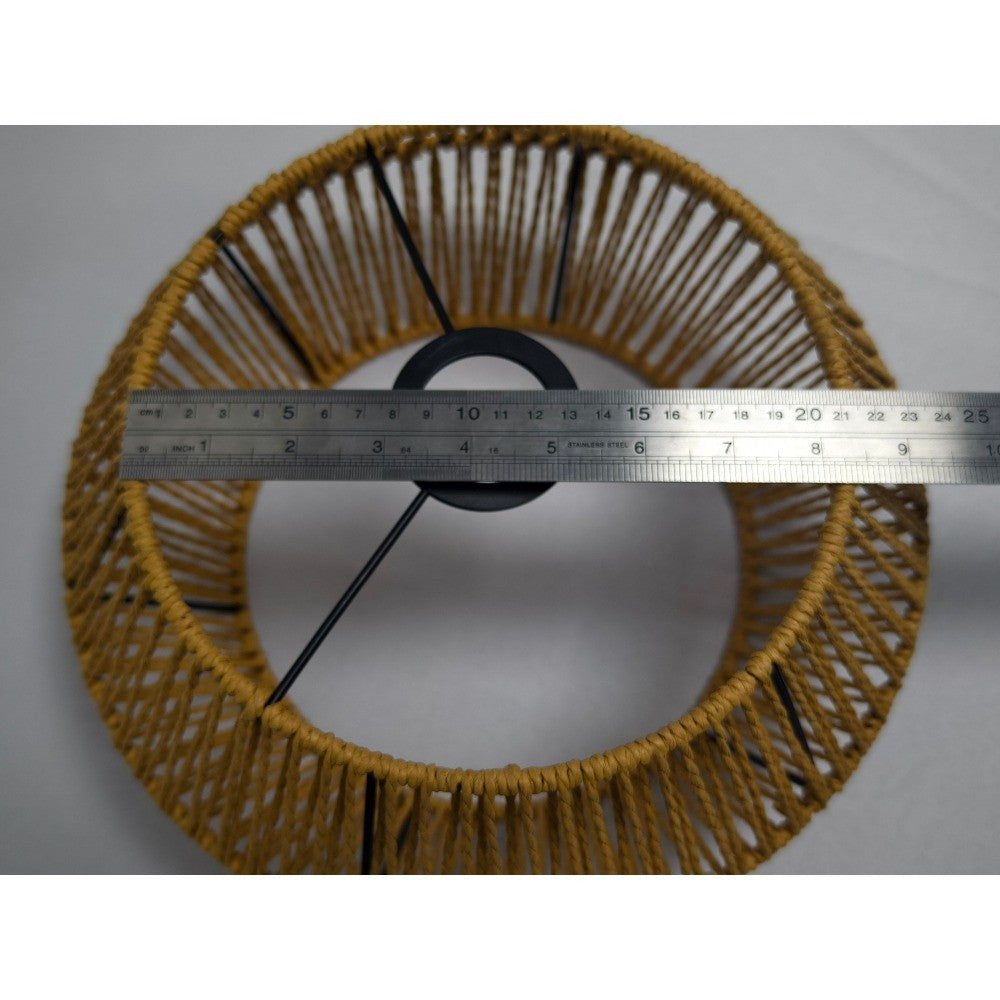 Pendente de Rattan Artesanal Estilo Zen Vintage - Instalação Fácil na Tomada (Plug-in) E27