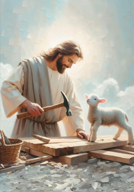 Religião cristã fé sagrado jesus andando na água arte cartaz impressão Jesus