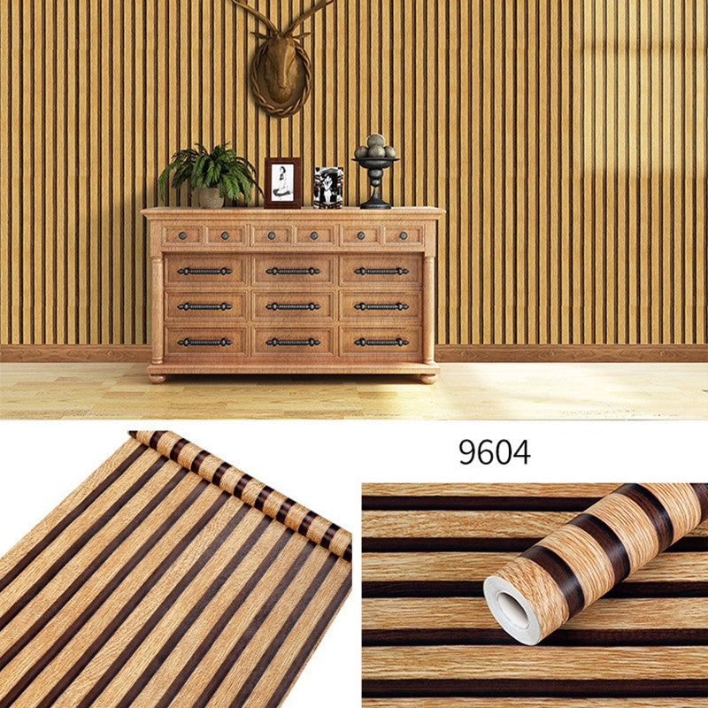Papel de Parede Adesivo Lavável Listrado (45cm) - Autocolante para Cozinha, Sala e Móveis
