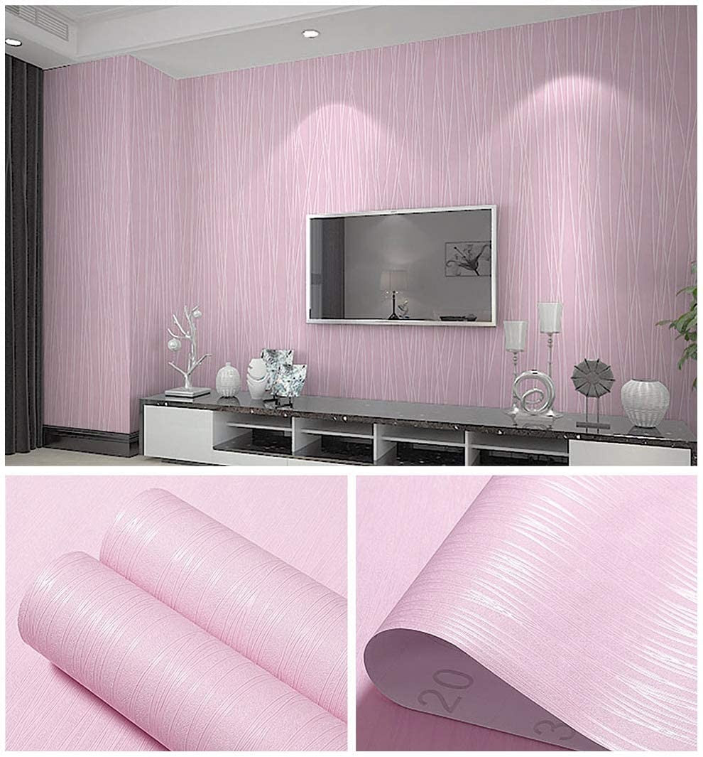 Papel de Parede Adesivo Vinílico Texturizado - Cor Sólida Lavável e Removível (45cm)