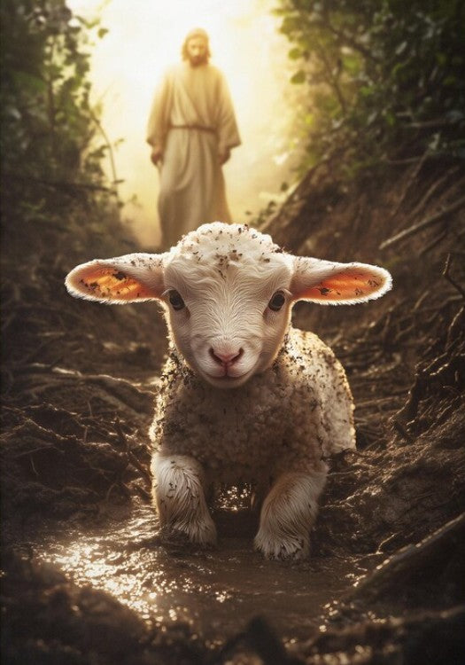 Religião cristã fé sagrado jesus andando na água arte cartaz impressão Jesus