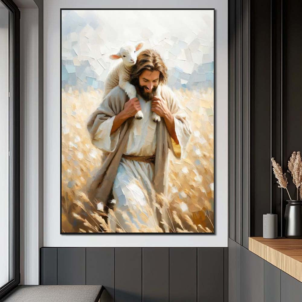 Religião cristã fé sagrado jesus andando na água arte cartaz impressão Jesus