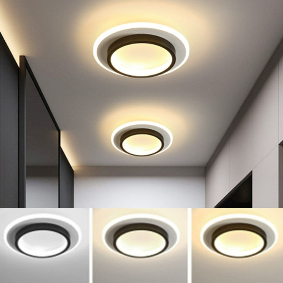 Plafon de Teto LED Moderno com 3 Temperaturas de Cor - Dimerizável para Corredor, Sala e Quarto