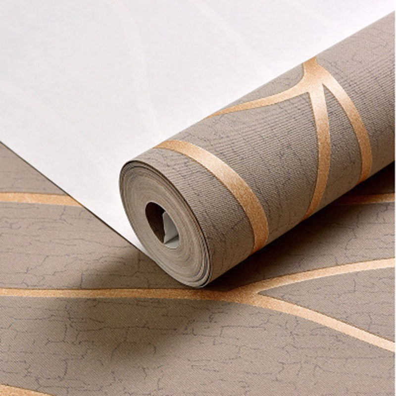 Papel de Parede Minimalista em TNT (53cm) - Estilo Moderno para Sala e Quarto (Requer Cola)