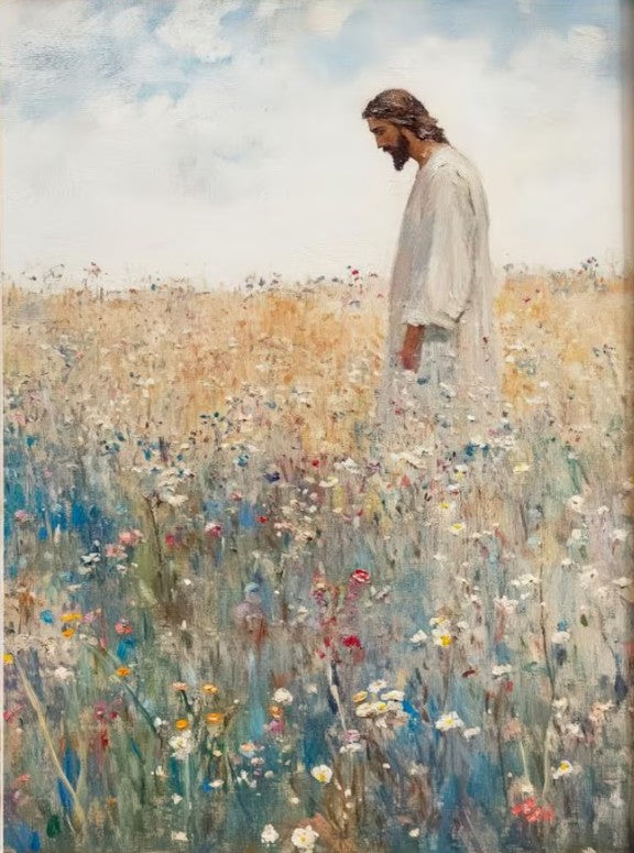 Religião cristã fé sagrado jesus andando na água arte cartaz impressão Jesus
