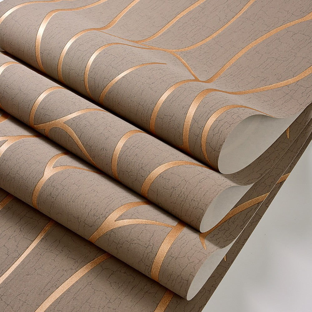 Papel de Parede Minimalista em TNT (53cm) - Estilo Moderno para Sala e Quarto (Requer Cola)
