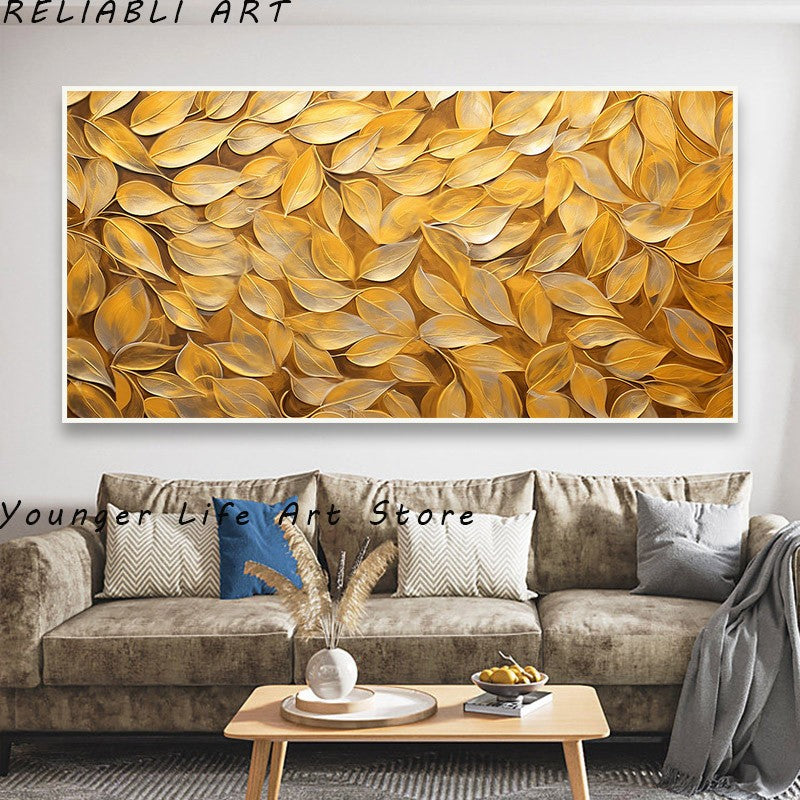 Folhas Douradas Poster e Impressões, Estilo Nórdico, Pintura em Lona