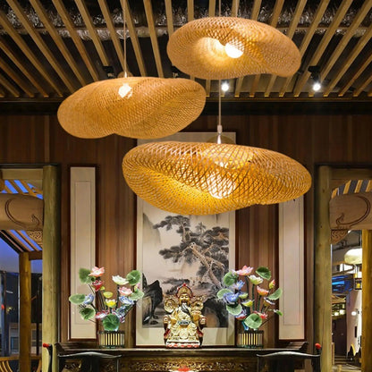 Lustre Pendente de Bambu Artesanal - Estilo Boho e Escandinavo para Sala de Jantar e Estar