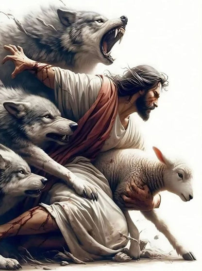 Religião cristã fé sagrado jesus andando na água arte cartaz impressão Jesus