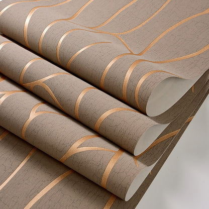Papel de Parede Minimalista em TNT (53cm) - Estilo Moderno para Sala e Quarto (Requer Cola)